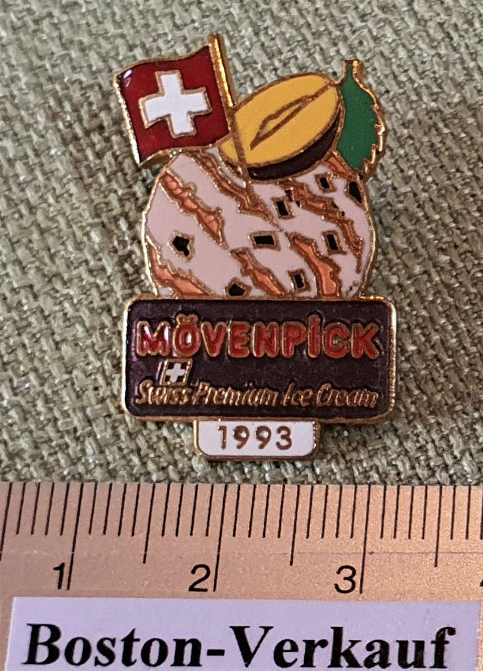 Plaketten & Abzeichen: D755 - Pin Mövenpick Glace 1993 Schweiz – Gebraucht aus Reinach BL von Boston-Verkauf 1