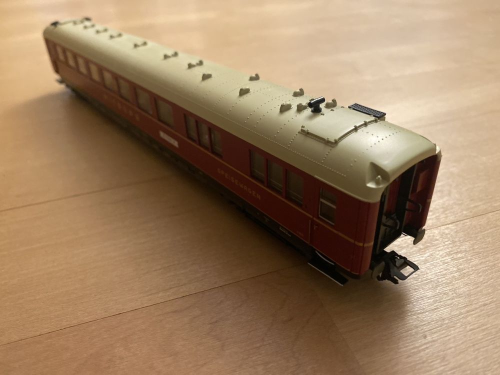 Voiture-lit Mitropa Märklin H0 343 - Wagon En Tôle Rouge - Courant Alternatif, Analogique