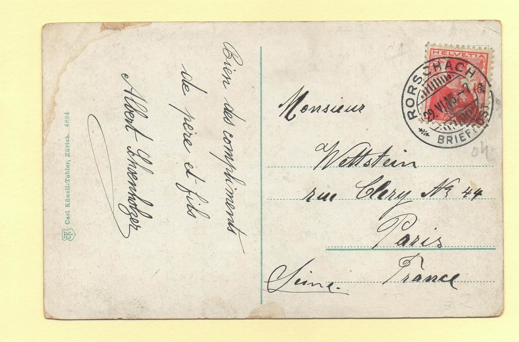 Cartoline postali: HEIDEN Künzli AK No. 4884 – Usato da Jona venduto da philajona 1