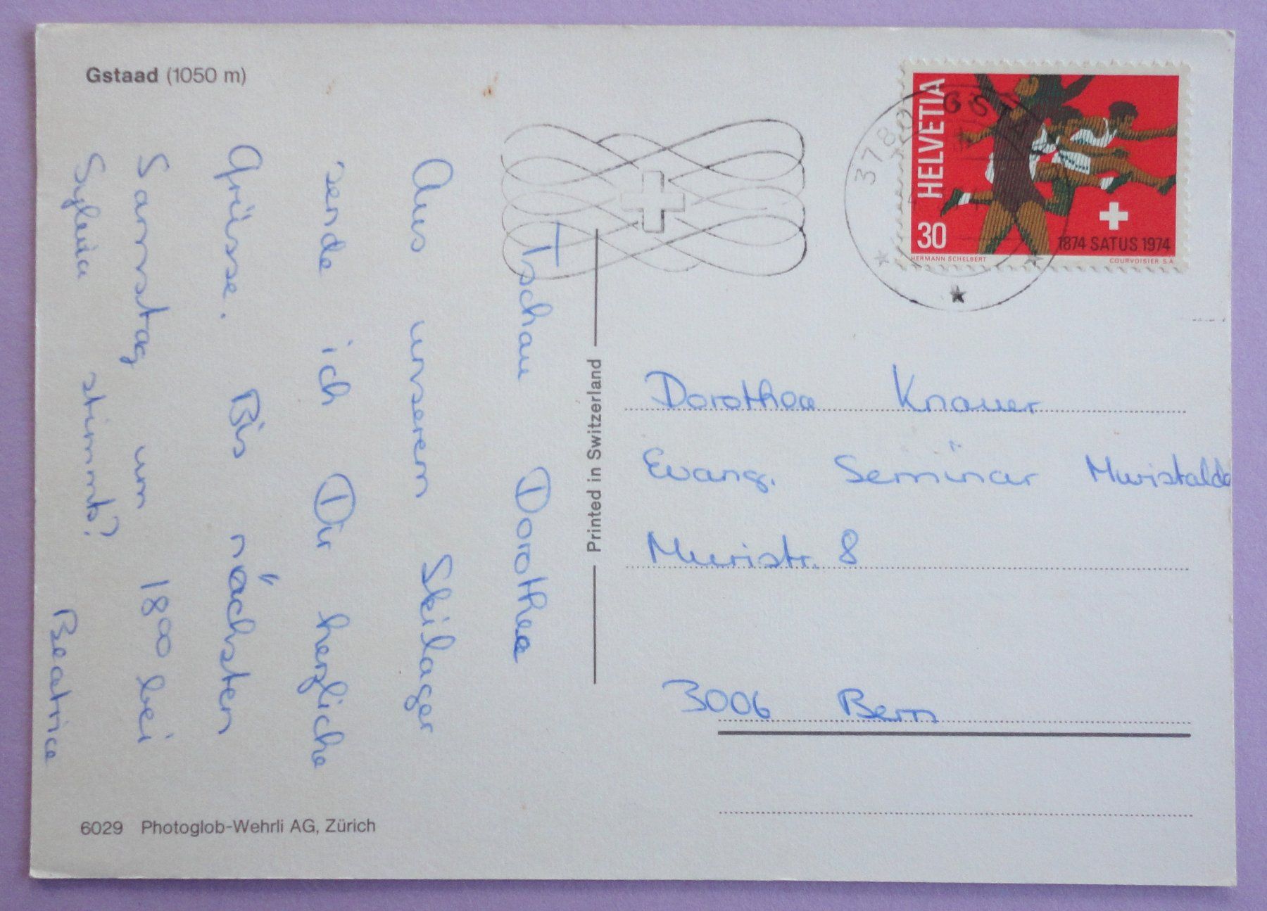 Cartoline postali: Gstaad (1050 m) – Usato da Fétigny venduto da Billy2miny 1