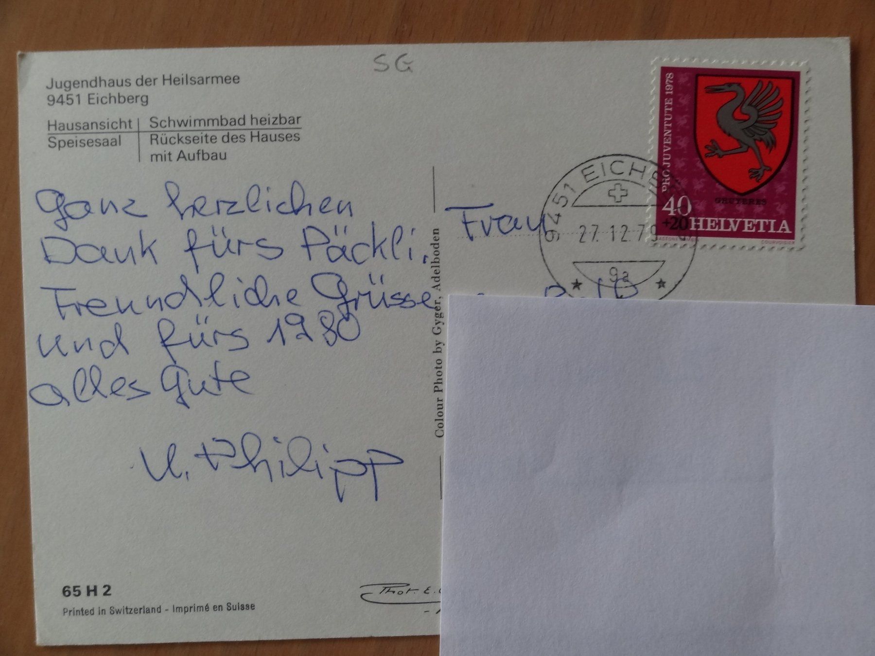 Cartoline postali: Eichberg Jugendhaus - SG - 1979 – Usato da St Léonard venduto da Riglin 1
