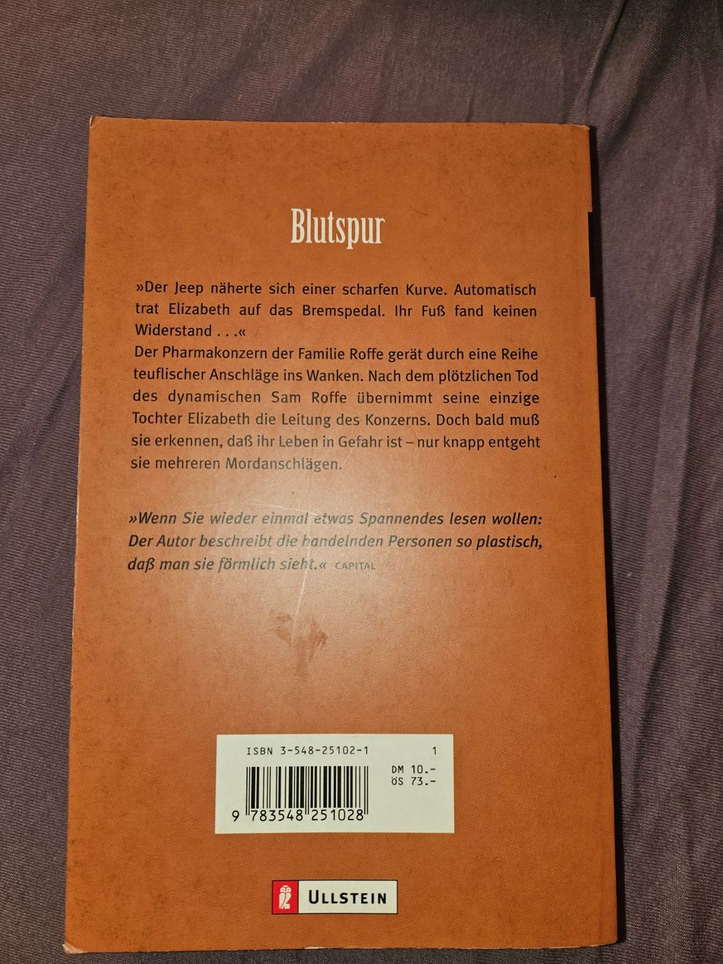 Libri: Buch: Blutspur von Sidney Sheldon – Usato da Thun venduto da Shame 1