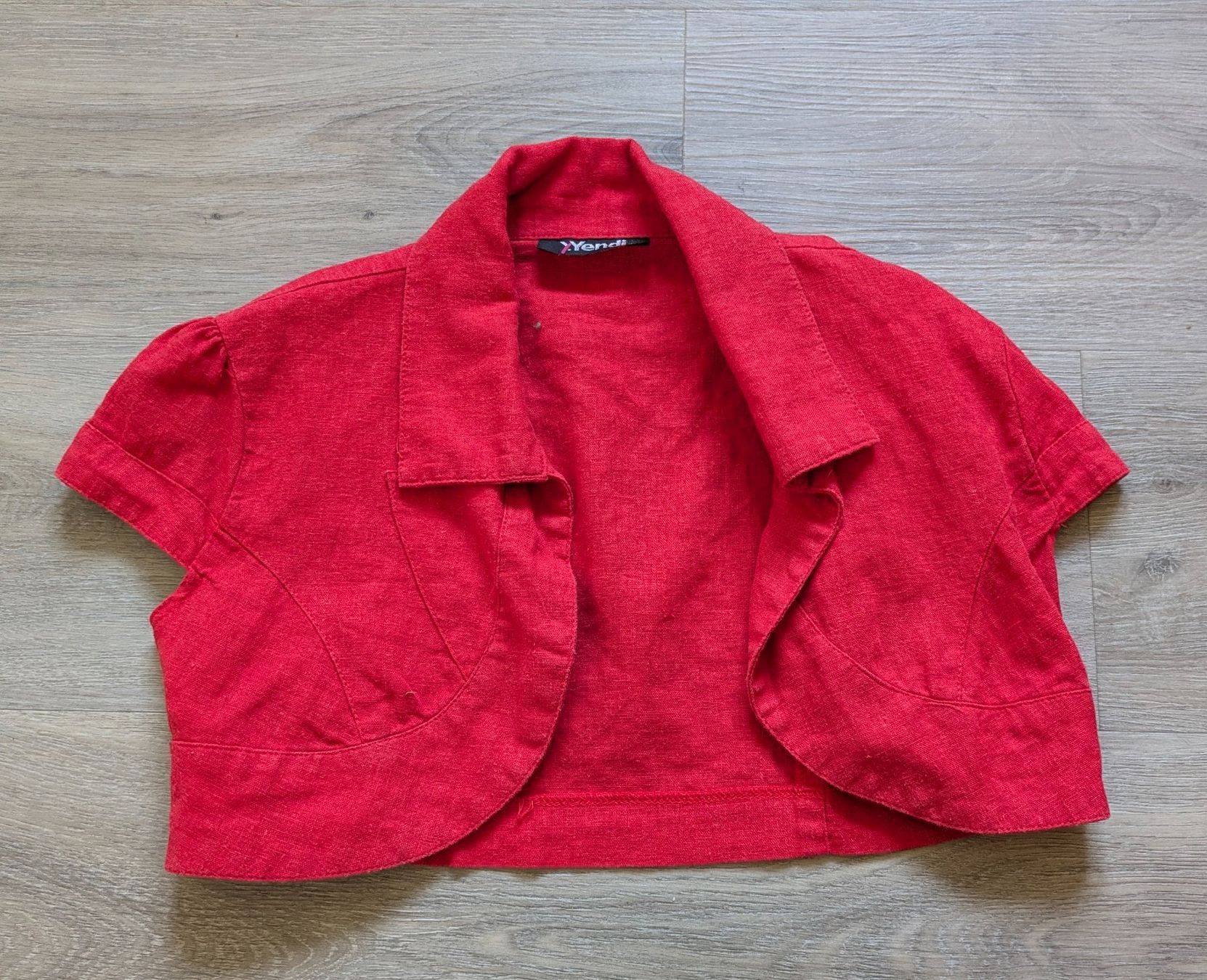 Bolero: Boléro rouge Lin Viscose S – Usato da Orsieres venduto da IndianaJones50a