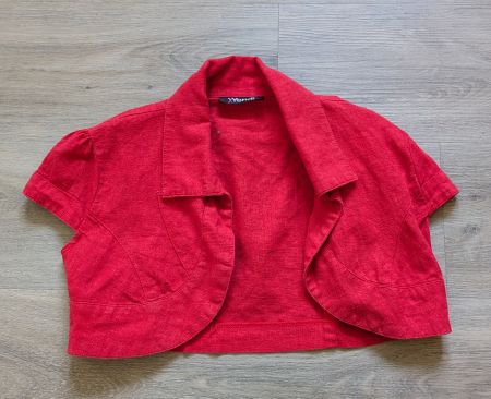 Boléro rouge Lin Viscose S