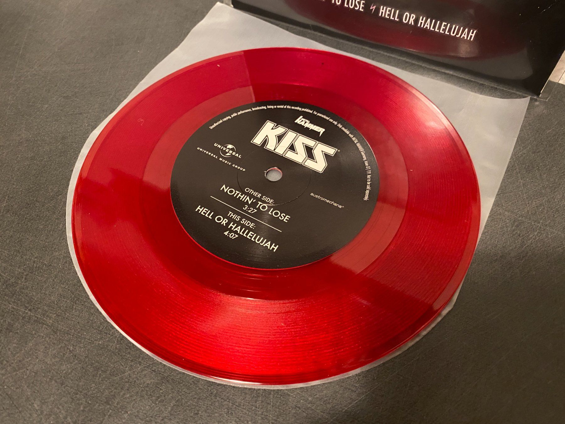 Dischi in vinile: Kiss - Rot Transparent 7" Vinyl – Nuovo (secondo la descrizione) da Basel venduto da VinylLover68 1