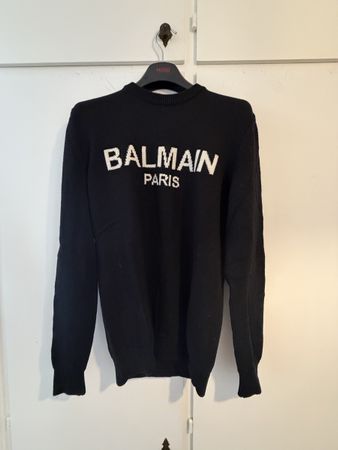 Maglione Balmain Paris nero 100% lana vergine taglia M
