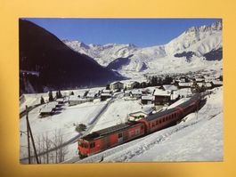 Sedrun Furka Oberalp Bahn Winter 1983
