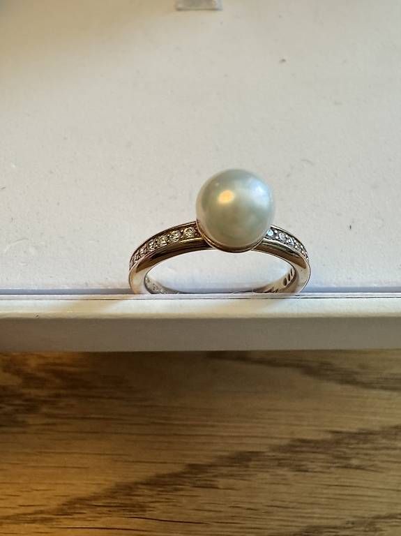 Anelli: Thomas Sabo Ring mit Zirkonia und Perle, Gr. 52 – Usato da Zürich venduto da Supersampler 2