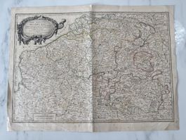 Alte Karte 1780 Belgien / Rare Carte Ancienne Pays-Bas