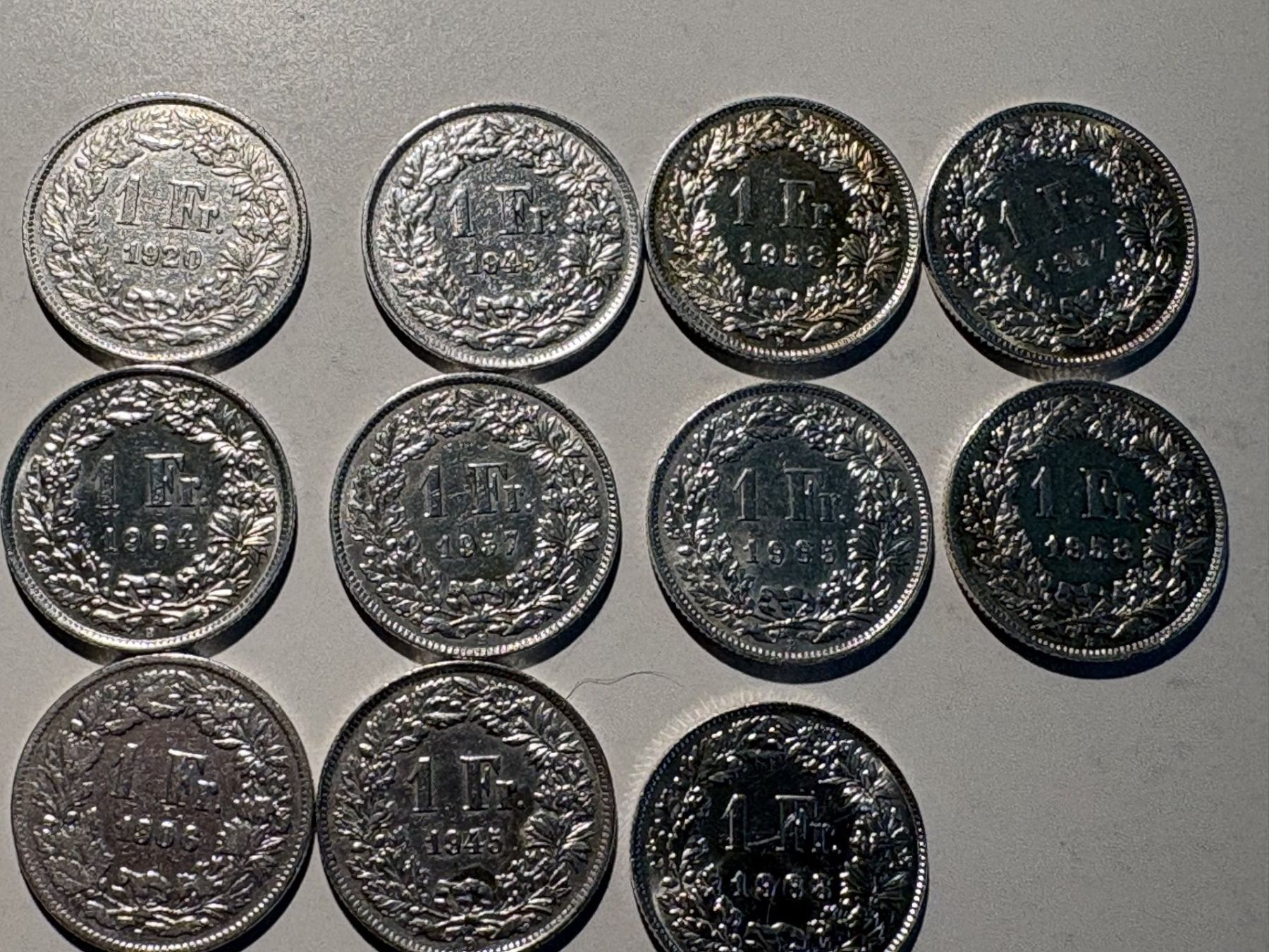 Tutti le monete: Pièces 1 Franc Suisse Argent - – Usato da Carouge GE venduto da Thie61