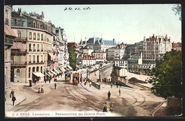 Lausanne, Perspective du Grand Pont, Str