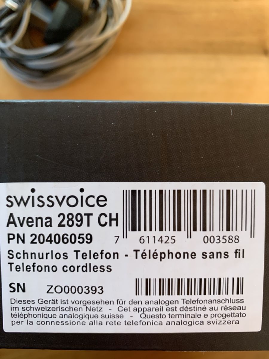 Telefoni: Schnurloses Analog Telefon Avena 289T – Usato da Bonaduz venduto da Schnueff0 2