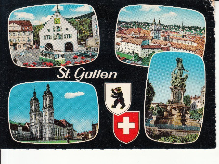 Cartoline postali: St. Gallen ca. 1960 – Usato da Bürglen TG venduto da StampGraf