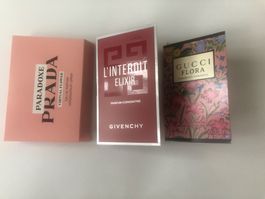 Parfumproben Prada, Givenchy, Gucci 3 Stk. pre-sample