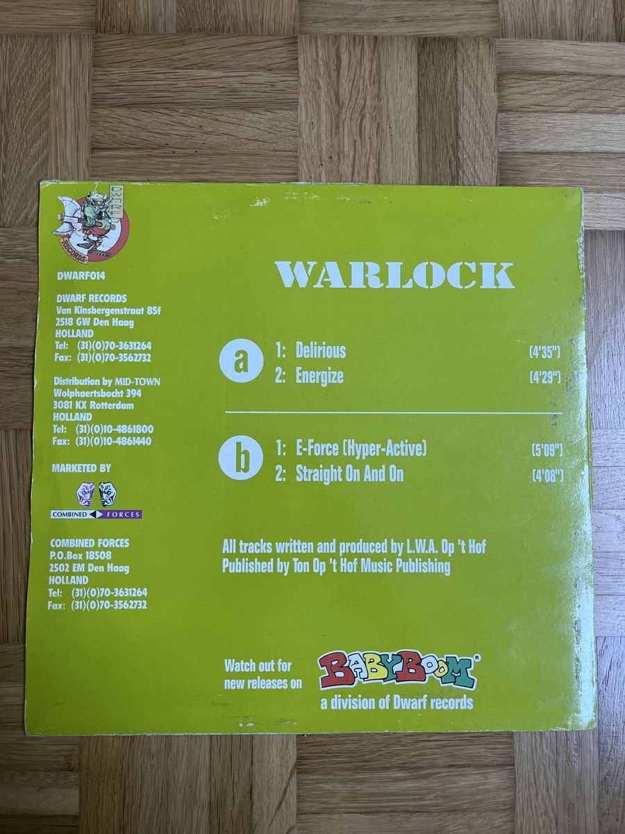 Dischi in vinile: Warlock Hardcore / Gabber Vinyl – Usato da Wangen b. Olten venduto da break72 1