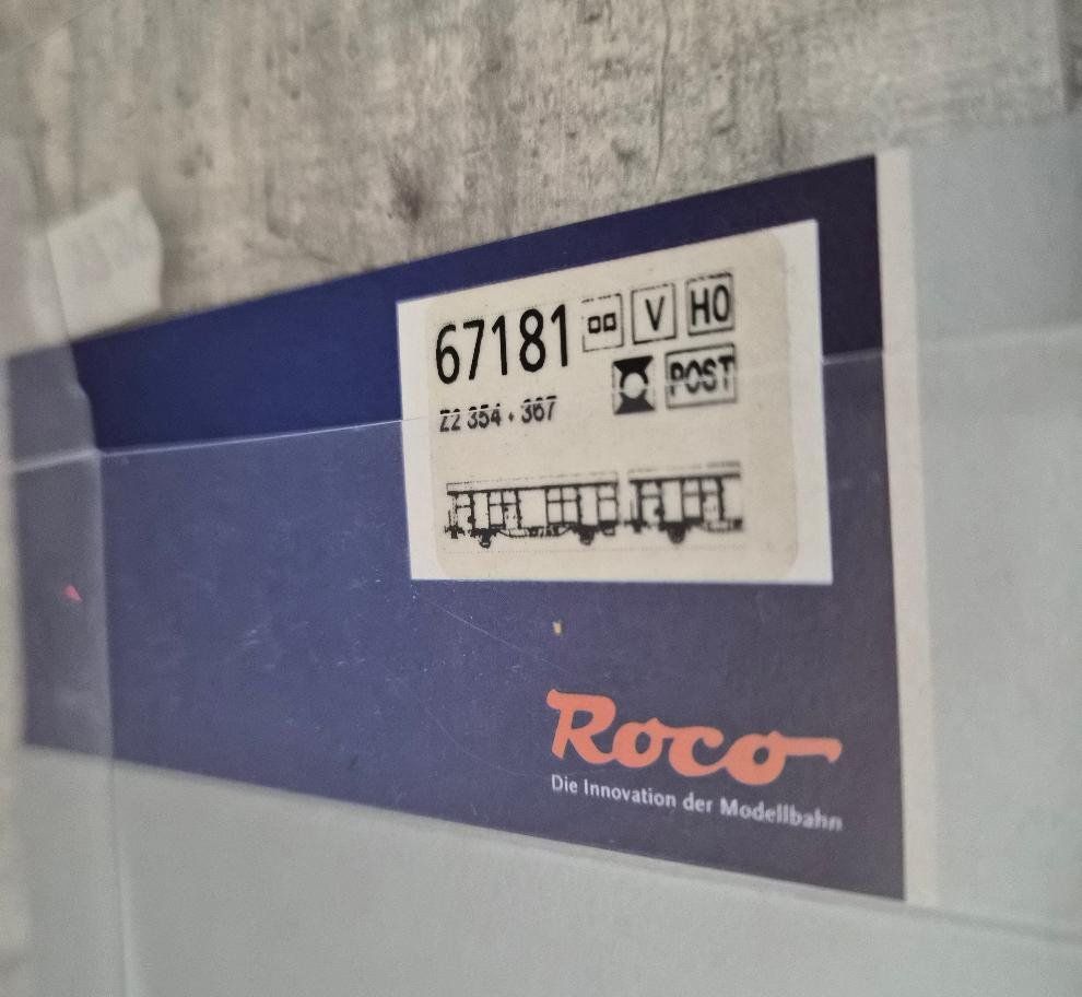 Roco Modellini di ferrovie: Roco Leerkarton OVP 67181 für Postgüterwagen oder ähnlich – Nuovo (secondo la descrizione) da Dielsdorf venduto da SHOES_BY_SYLVI 1