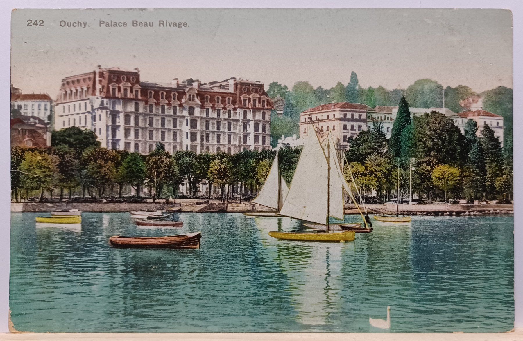 Ansichtskarten: VD, No. 242, Palace Beau Rivage, Ouchy, 1908 – Gebraucht aus Aarau Rohr von mgvw