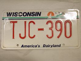 Seltene USA Wisconsin Autokennzeichen TJC-390 zu verkaufen!