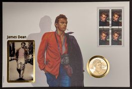 Numisbrief James Dean mit Telefonkarte und Sondermünze
