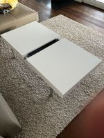 Moderner Ausziehtisch Couchtisch Weiss Hochglanz