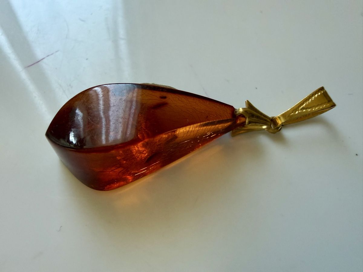 Pendentifs: Natürlicher Bernsteinanhänger mit Einschlüssen 3.1g – D'occasion à Lamone par LaCantinaMagica 2
