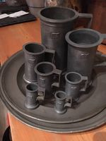 Zinn Weinkaraffen Serie 1910 -1927, geeicht (1/80L bis 1 L.