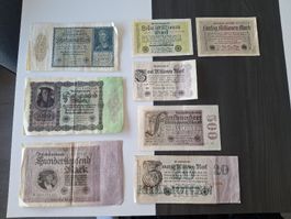 Lot d'ancien billets Allemand