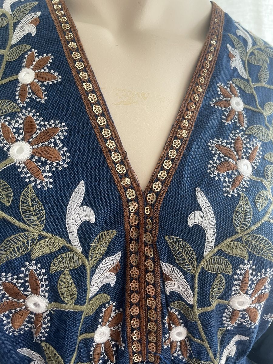 Vestiti: Tolles Boho Kleid, Denim-Jeanslook – Nuovo (secondo la descrizione) da Zürich venduto da Caracol1998 4