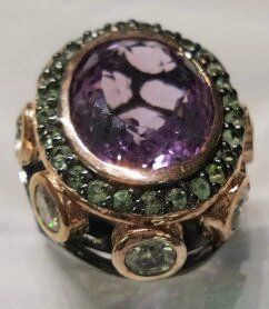 Anelli: Ring Amethyst rosévergoldet Silber Grösse 59 – Nuovo (secondo la descrizione) da Zürich venduto da benedikt12 3