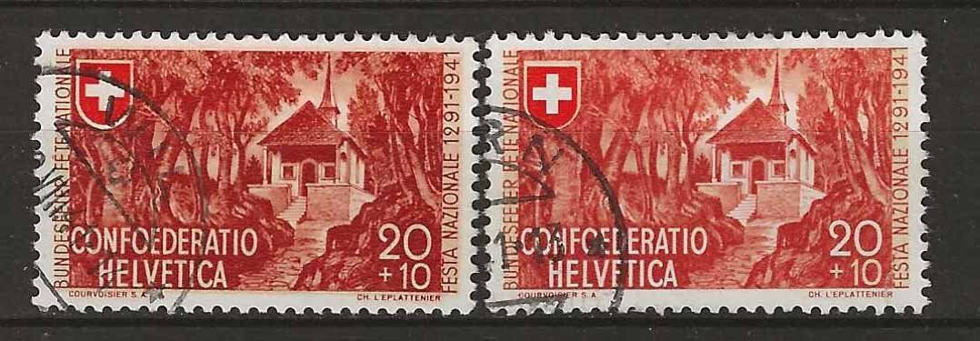Tutti i francobolli: PP041 - Pro Patria 1941 B14+B14c obl. – Usato da Trélex venduto da Phil_Albert