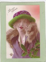 Kitsch Frau Bonne Année 1928