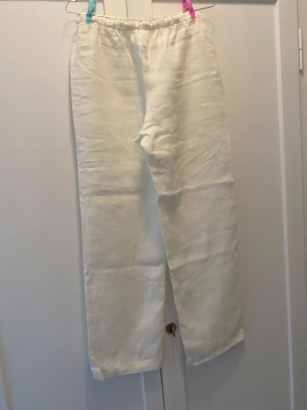 Pantaloni: Weisse Leinenhose Gr. S – Usato da Besazio venduto da lionheart63 4