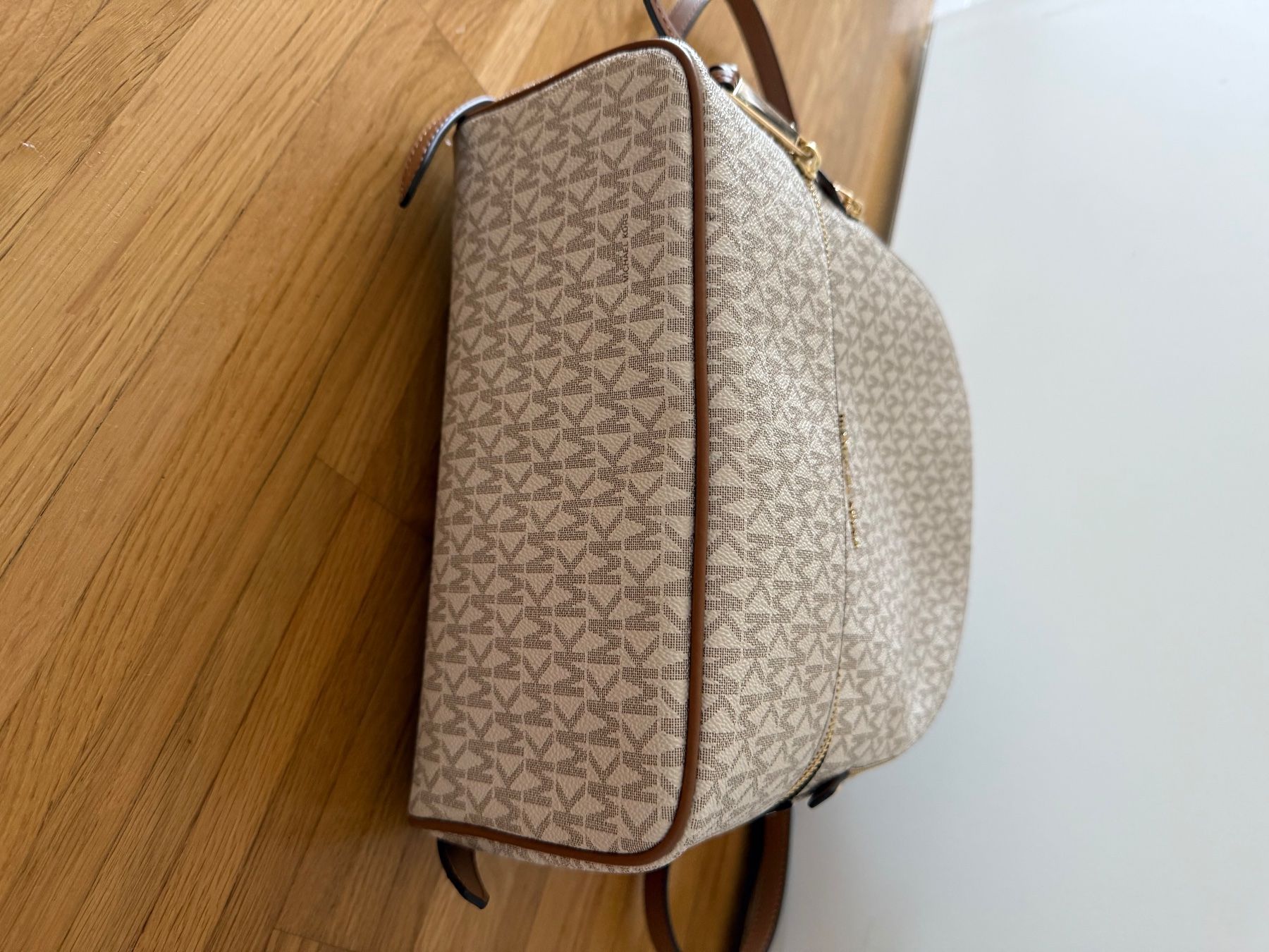 Michael Kors Zaini: Michael Kors Rucksack weiss/braun – Usato da Root venduto da mele2013 1