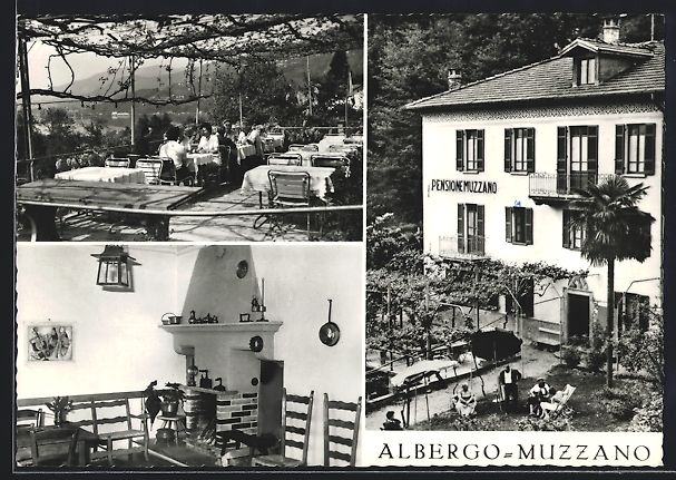 Cartoline postali: Lugano-Muzzano, Albergo Muzzano, Innenan – Usato da Berlin venduto da bartko-reher