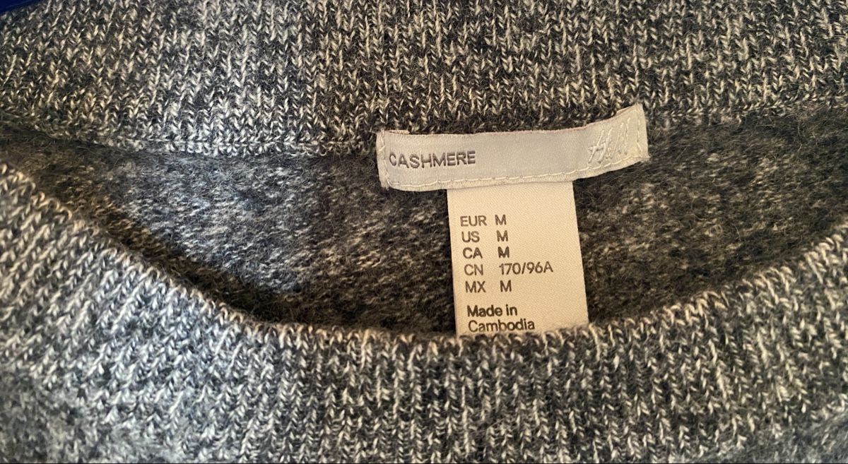 H&M Maglioni & Felpe: Graumelierter Kaschmir Pullover, Gr. M – Usato da Sarnen venduto da Paris99 1