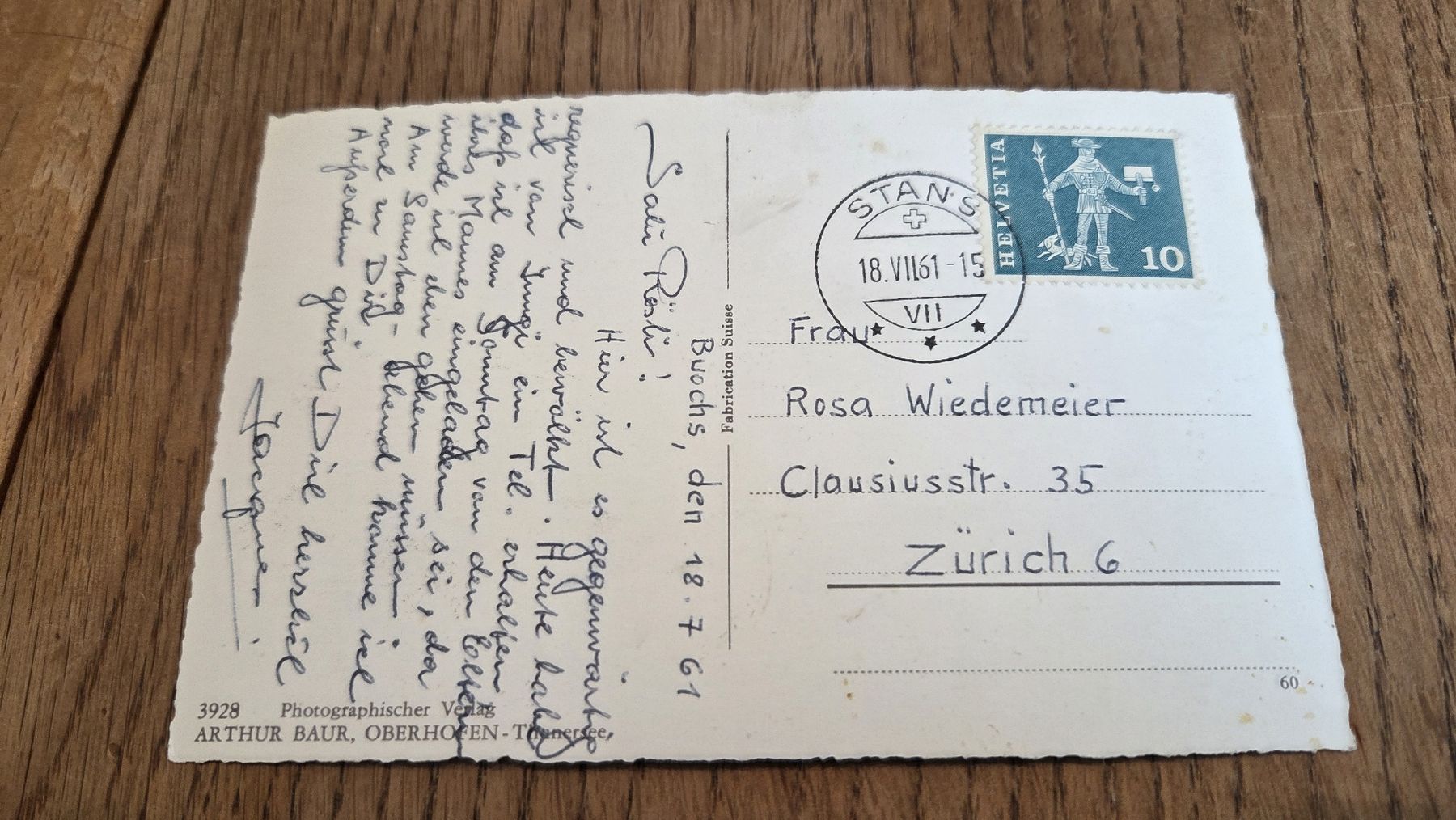 Cartoline postali: 1961 Ansichtskarte Venom – Usato da Arni AG venduto da Moth68 1
