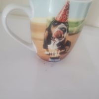 Aufsteller Teetasse Tasse  Hurra heute ist Dein Tag Hundbild