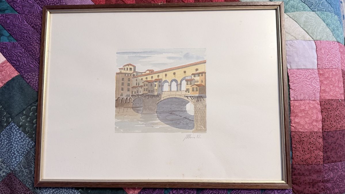 Dipinti: Acquerello Ponte Vecchio, Firenze – Usato da Savosa venduto da Accipe_Oblatam 2