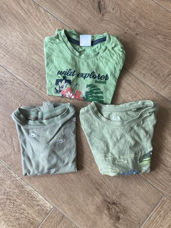 Lot de 3 T-shirts vert garçon taille 98cm