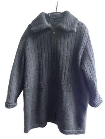 ca.Gr. 44 BASLER graue WOLLJACKE mit Futter 100% Wolle