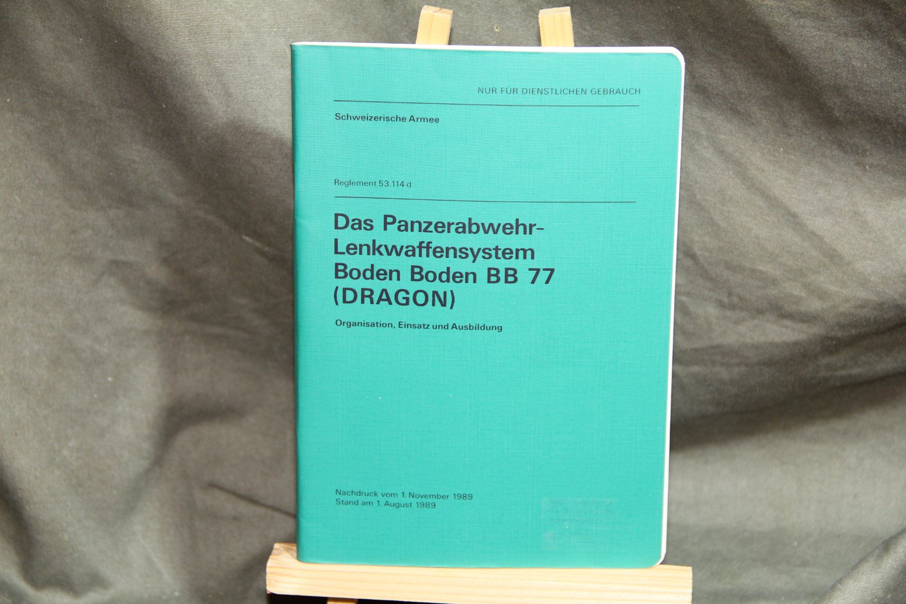 Libri: Panzerabwehr-Lenkwaffensystem BB 77 DRAGON Reglement – Usato da Belp venduto da Tomsek