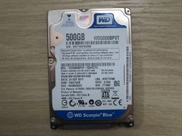 WD Scorpio Blue WD5000BPVT 500GB 2.5" Notebook-Festplatte