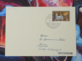 CL31 Carte Postale + Timbre Suisse 1955