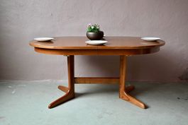 Table ovale scandinave vintage rétro années 70 piétement cen