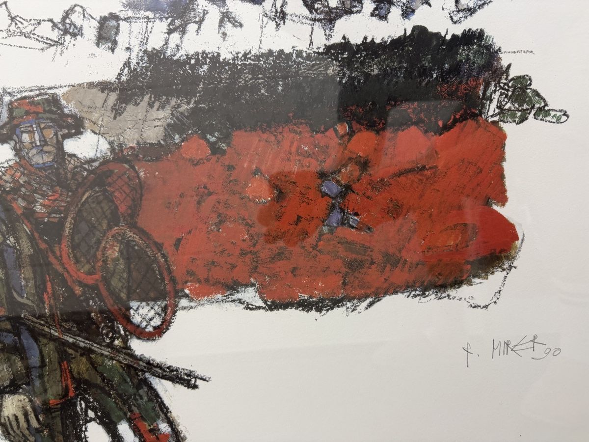Grafiken & Lithographien: Rudolf Mirer - Bündner Jäger - handsigniert und gerahmt – Gebraucht aus Horn von HanSolo. 1