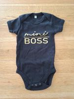 Body Bébé "Mini Boss" Noir, Taille 6/12 mois - Neuf!