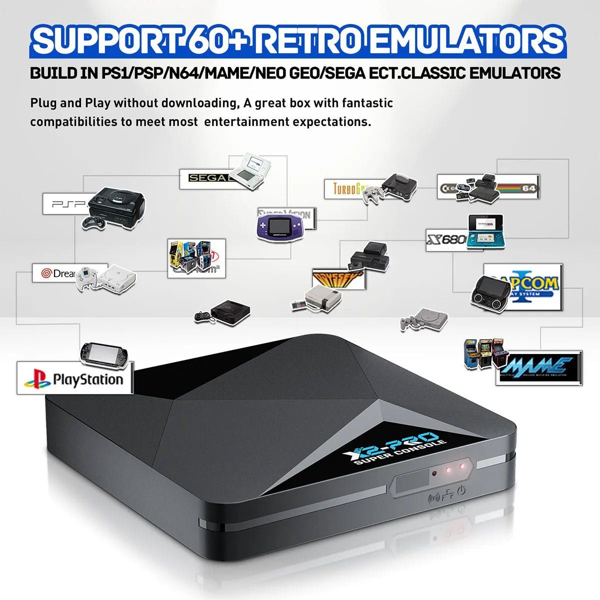 Console: Android TV Retro Game Console - mit 45,000 plus Spiele – Nuovo (secondo la descrizione) da Glattbrugg venduto da har_jgc7 9