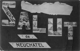 SOUVENIR de NEUCHATEL - 27-Bild-Karte 1905