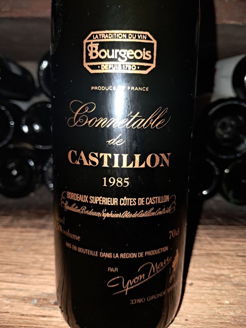 Wein: Connétable de Castillon bordeaux superieur 1985 – Neu und originalverpackt aus Le locle von juliensaran 1