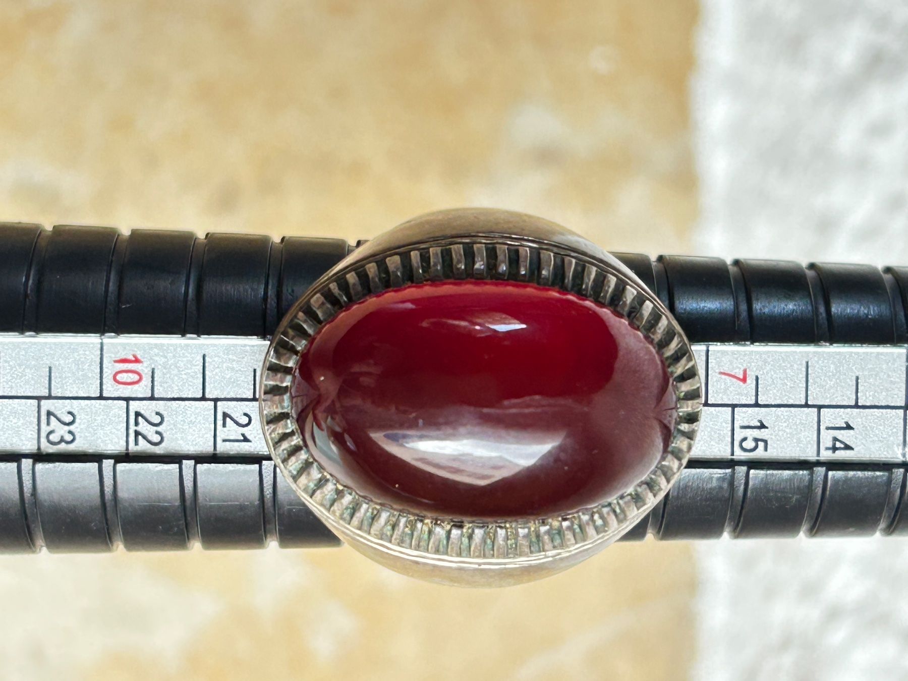 Anelli: Weinroter Pompöser Ring (59) – Usato da Laufen venduto da Bellebellezza 6